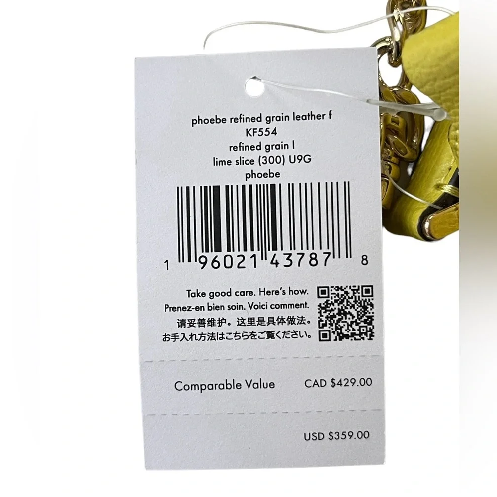 kate spade Phoebe Leather Lime Color Crossbody Bag NWT - Picture 7 of 17